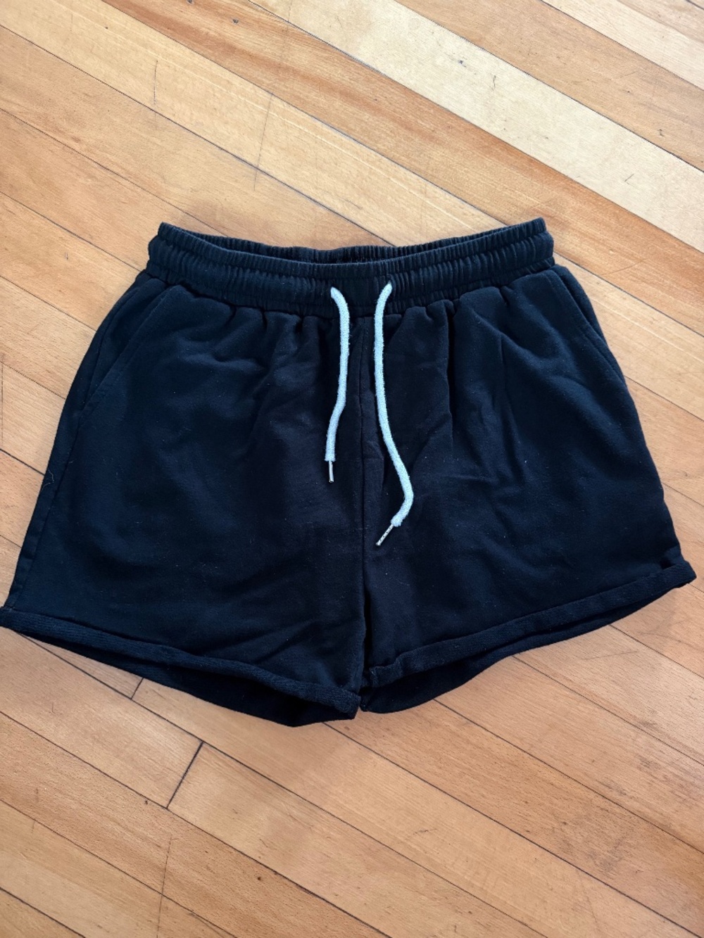 Black casual shorts